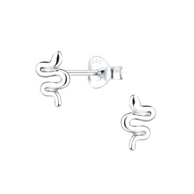 Afbeelding van JoyS Zilveren slang oorbellen 8 x 5 mm