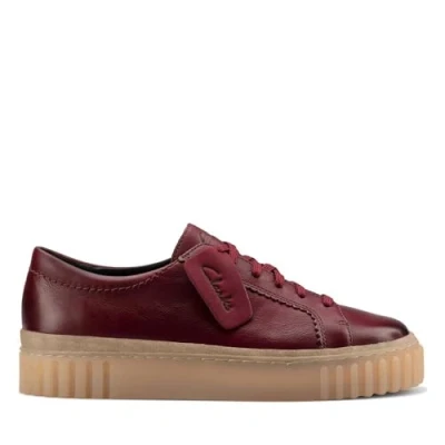Afbeelding van Clarks Premium Mayhill Walk Sneaker, bordeauxrood Leer, 3.5 UK, Bordeaux 36.5 EU