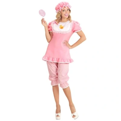 Afbeelding van Widmann Grote Baby Kostuum Volwassen Meisje Vrouw Roze Small Carnavalskleding Verkleedkleding