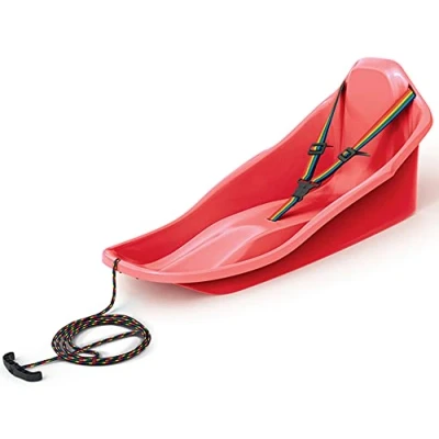 Afbeelding van Slee met veiligheidsgordel voor peuters tot 3 jaar, rodel, glijbaan touw TOPO (rood)