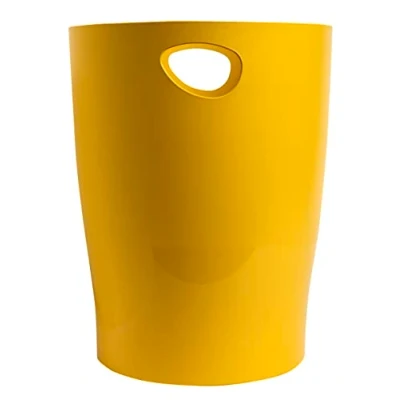 Afbeelding van Exacompta Ref. 45308D 1 papiermand met handvaten ECOBIN BeeBlue in PP grote inhoud 15 liter afmetingen 26,3 x 33,5 cm Voor kantoor of thuis kleur: saffraan