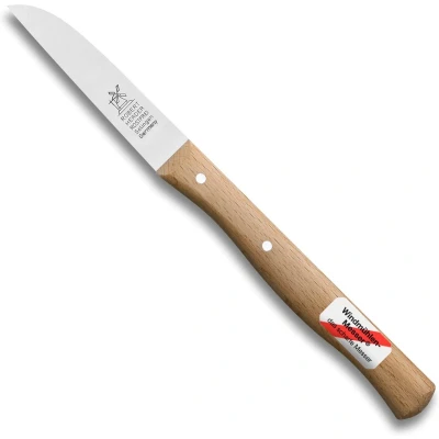 Afbeelding van Robert Herder Molenmes Schilmesje RVS Recht Lemmet 65 mm Heft Beukenhout