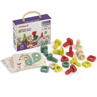 Afbeelding van Miniland Activiteitenset schroeven en moeren ECO (1)