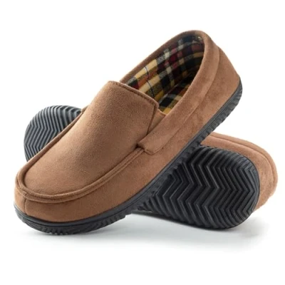 Afbeelding van RockDove Heren Alexander Flanel Gevoerde Loafer Slipper, Bruin, 44.5 EU