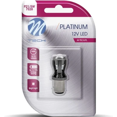 Afbeelding van M Tech Led P21/5W 12V Platinum Canbus 14x diode Rood Enkel
