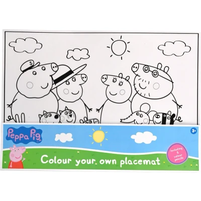 Afbeelding van Placemat om in te kleuren Peppa Pig