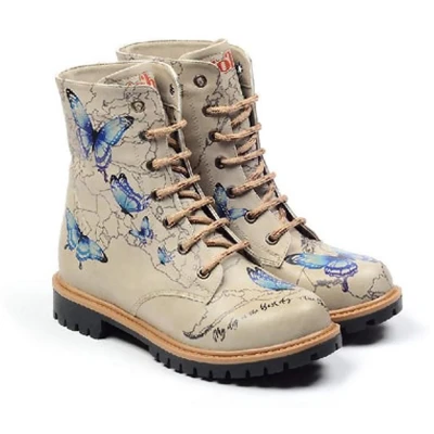 Afbeelding van GOBY Butterfly Wander Boots Handgemaakt Uniek Design Vegan Comfort Maat 42