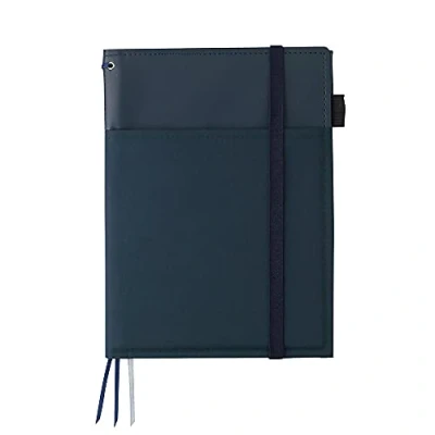 Afbeelding van Kokuyo Co., Ltd. cover notebook systemische ring overeenkomstige A5 toon leer marineblauw B gelijnd 50 vellen Bruno V685B DB
