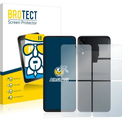 Afbeelding van BROTECT Screenprotector voor Samsung Galaxy Z Flip 3 5G (Voor+Achter) Folie Beschermfolie Beschermglas transparant