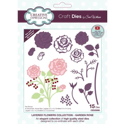Afbeelding van Creative Expressions Layered Flowers Collection Craft Die Garden Rose