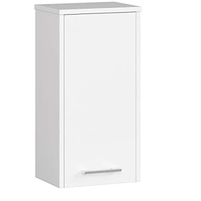 Afbeelding van AKORD Hangkast, badkamerkast, FIN W30 met één deur, B 30 x H 60 D 22,5 cm, deur links of rechtszijdige montage, gewicht 15 kg, kleur: wit
