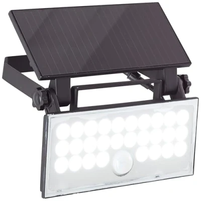 Afbeelding van Brilliant Luton G40421/06 Wandlamp op zonne energie met bewegingsmelder 6 W Warmwit Zwart