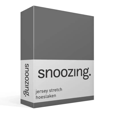 Afbeelding van Snoozing Jersey Stretch Hoeslaken Eenpersoons 70/80x200/220 cm Antraciet