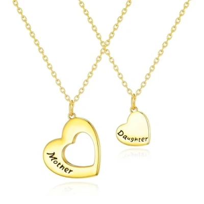 Afbeelding van Philip Jones Gouden moeder en dochter ketting set