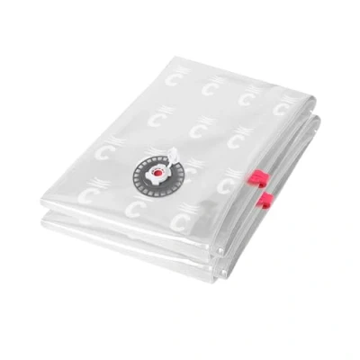 Afbeelding van Compactor Aspispace ruimtebesparende grote vacuüm opbergtas voor 1 dubbel dekbed 80 x 100 cm pak van 2, nylon en polyethyleen