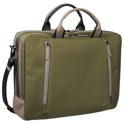 Afbeelding van LEONHARD HEYDEN Afzonderlijke gevallen Handtas met laptopvak Helsinki Zipped Briefcase 2 Compartments Olive Olijfgroen