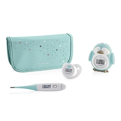 Afbeelding van miniland Thermometer Set blauw/wit