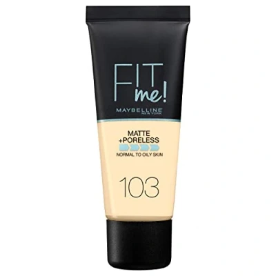 Afbeelding van Maybelline New York Fit me! Matte &amp; Poreless Make up Nr. 103 Pure Ivory, 30 ml
