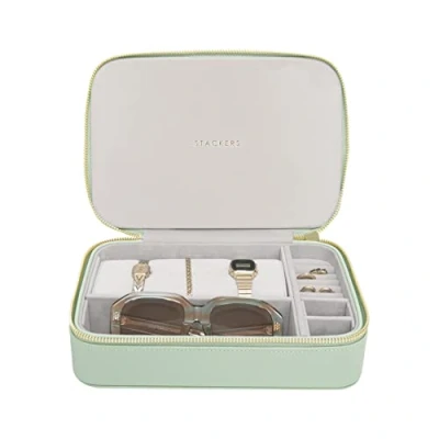 Afbeelding van Stackers Sage Green Travel Sieraden &amp; Accessoires Doos