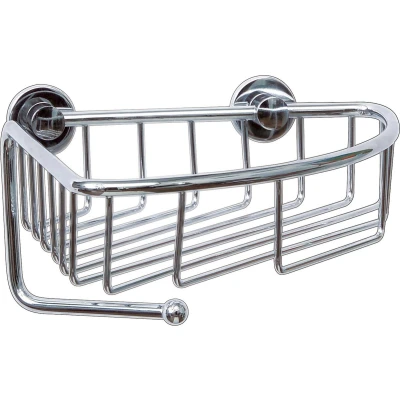 Afbeelding van tesa® Draad hoek doucherek, hoogglans verchroomd metaal, zelfklevend, 130 mm x 210 220