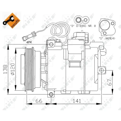 Afbeelding van Compressor, airconditioning NRF 32104