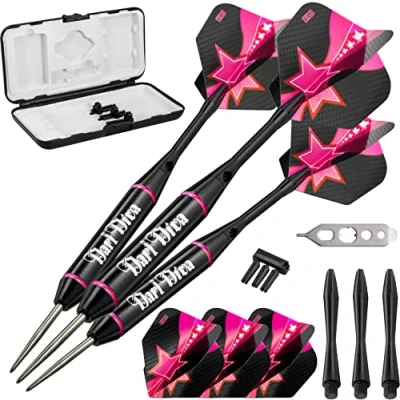 Afbeelding van Viper Vanity Steel Tip dartpijlen met opberg /reiskoffer: Dart Diva, 22 gram