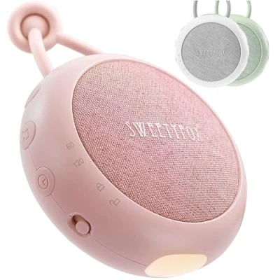 Afbeelding van Sweety Fox baby White Noise Machine Roze Babyslaapliedje, nachtlampje en Slaap, 15 geluiden, USB oplaadbaar