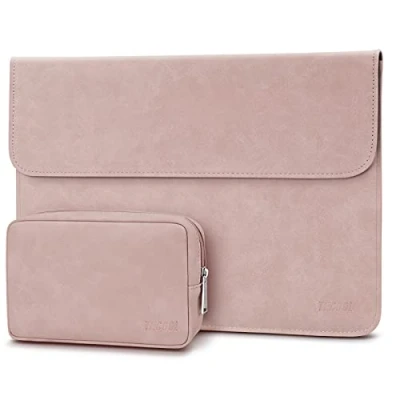Afbeelding van TECOOL 13 13,3 Inch Laptophoes, Waterbestendige Beschermhoes Laptoptas Sleeve Cover en Accessoiretas voor Macbook Air A1466/A1369, Pro A1502/A1425, 13.5&quot; Surface Laptop 3 1 Cherry Roze