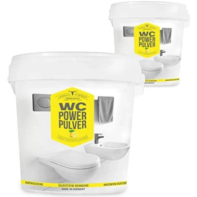 Afbeelding van wc reiniger schuim Effectief Power poeder met citrus frisse geur (voordeelset 2 x 1 kg)