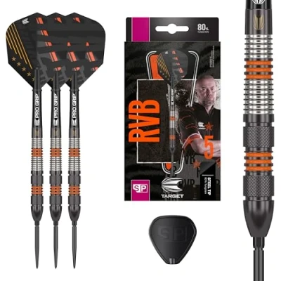 Afbeelding van Target Raymond van Barneveld RVB 80% Black Swiss Point Dartpijlen 23 Gram