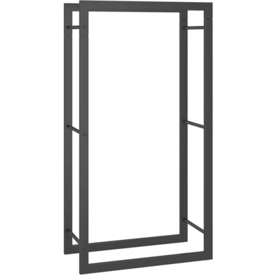 Afbeelding van Haardhoutrek 50x28x94 cm staal matzwart