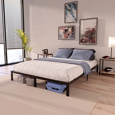 Afbeelding van Dreamzie Bedframe 140x200 met Lattenbodem Poten Hoogte van 25 cm Stevige Structuur, Eenvoudige Montage en Opbergruimte