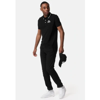 Afbeelding van Lonsdale Normale Passform Ballygalley Poloshirt, Heren, Maat: Medium, Dark navy/white