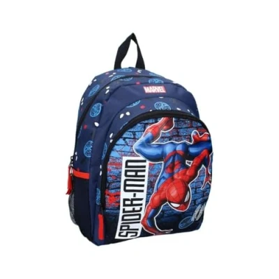Afbeelding van mybagstory Rugzak voor jongens Spiderman Kind School Basisschool Kleuterschool Kinderkamer Schooltas Jongen Maat 35 cm Verstelbare bandjes Cadeau idee, Blauw, Enfant