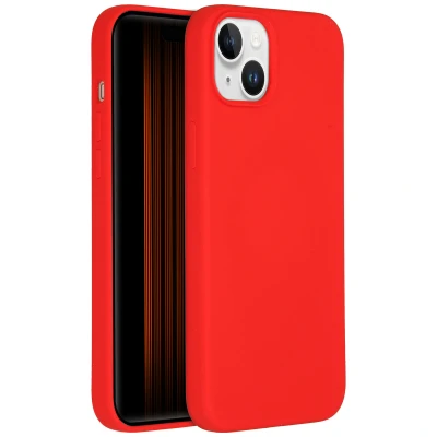 Afbeelding van Apple iPhone 15 Plus MagSafe Hoesje Siliconen en TPU (zacht) Accezz Softcase/Backcover Rood Telefoonhoesje