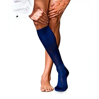 Afbeelding van FALKE Heren Kniekousen No. 9 M KH Katoen Lang eenkleurig 1 Paar, Blauw (Royal Blue 6000), 39 40