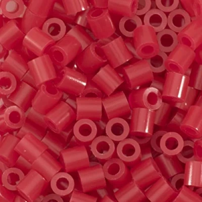 Afbeelding van Vaessen Creative 5009 008 Strijkkralen, donkerrood, 1100 stuks, steekkralen voor het knutselen met kinderen, doe zelf vormgeven van sieraden, decoratie, versieringen en andere knutselideeën