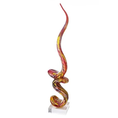 Afbeelding van GILDE GLAS art Grote decoratieve sculptuur XXL, handgemaakt van glas, cadeau voor vrouwen, Kerstmis, verjaardag, hoogte 80 cm