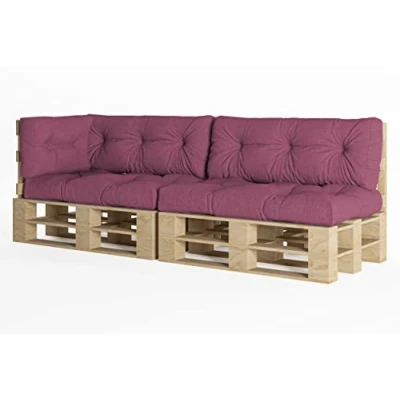 Afbeelding van Chilly Pilley Pallet Pad Foam Vlokken Kussen Meubel Bank Rugleuning Zitkussen Zijkussen Set (Set Van 5 Paars)