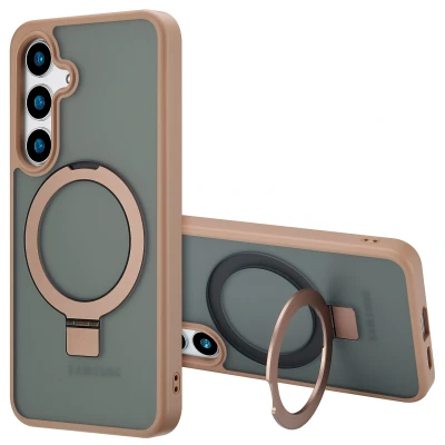 Afbeelding van Samsung Galaxy S24 Plus MagSafe Hoesje Kunststof Accezz Hardcase/Backcover Bruin Telefoonhoesje Shockproof/Valbescherming
