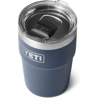 Afbeelding van YETI Rambler Cup, Vacuum Insulated Stainless Steel Stackable Cup with Magslider Lid, Navy, 16 oz (475 ml)