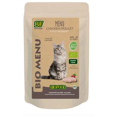 Afbeelding van Bf Bio Organic Menu 100 g Kattenvoer Kip Pouch