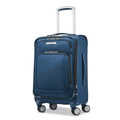 Afbeelding van Samsonite Solyte Dlx Softside Uitbreidbare Bagage Met Spinner Wielen, Mediterraans Blauw, Checked Medium 25 Inch, Wielen