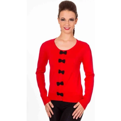 Afbeelding van Dancing Days Gebreide trui L PRIVILEGE Rood/Zwart