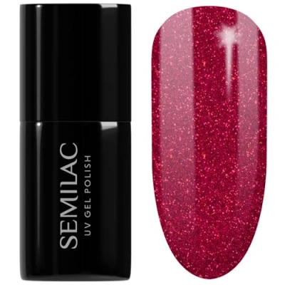 Afbeelding van Semilac Hybride UV Nagellak Rode Tint 181 Spicy Salsa 7 ml Langdurige en Efficiënte Lak Perfect voor thuis Professionele Manicure Pedicure