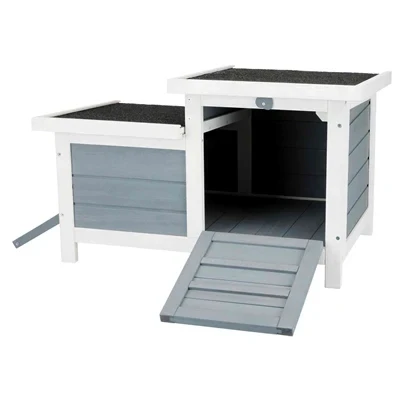 Afbeelding van Trixie Knaagdierhuis Met 2 Ingangen Grijs / Wit 70X45X43 CM