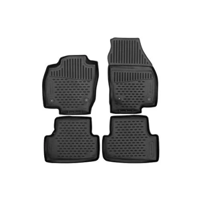 Afbeelding van Maatwerk vloermatten rubberen matten voor VW T CROSS 2018 &gt; 4 stuks
