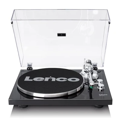 Afbeelding van Lenco Platenspeler met Bluetooth Metalen draaiplateau, toonarm en contragewicht LBT 215BK
