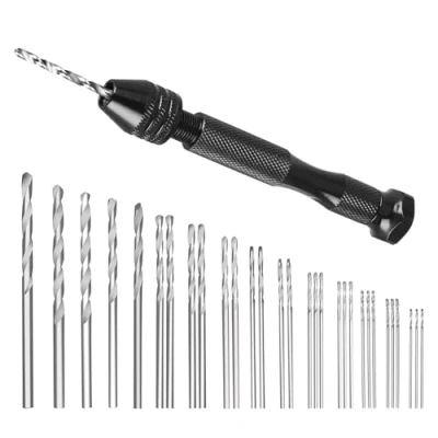 Afbeelding van Linkstyle 31 delige handboorset, mini boorpinbankschroef met 30 handboor spiraalboren (0,5 3 mm), precisie micro hand spiraalboorset voor DIY houten sieraden hanger maken