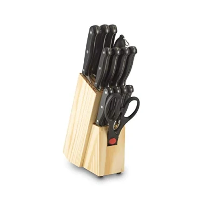 Afbeelding van Echtwerk EW SM 0199B Basic keukenmessenset, 14 delig, lemmetstaal, handgreep zwart